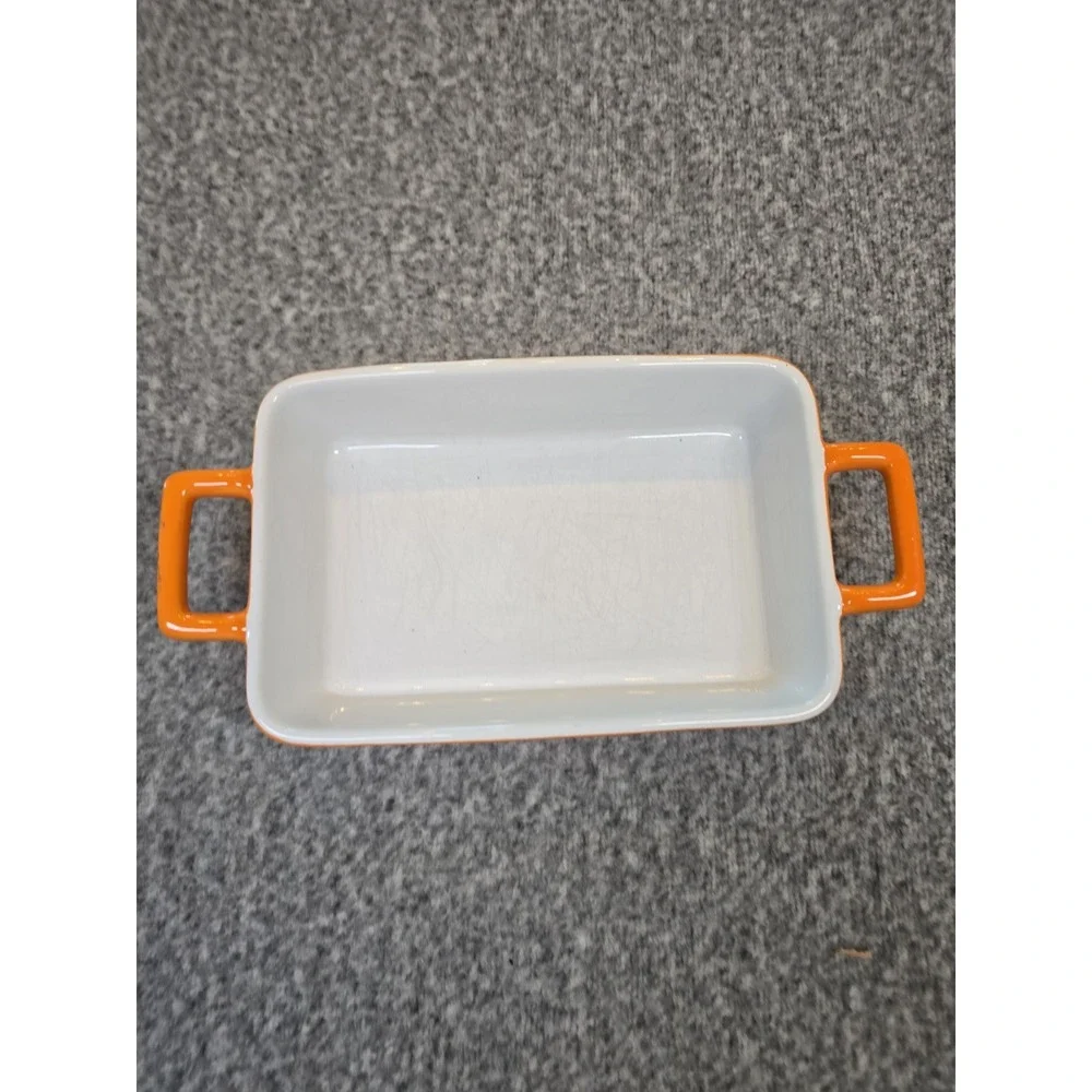 CRATE & BARREL Stoneware Casserole Baking Dish w/Handles ~ 7.5
